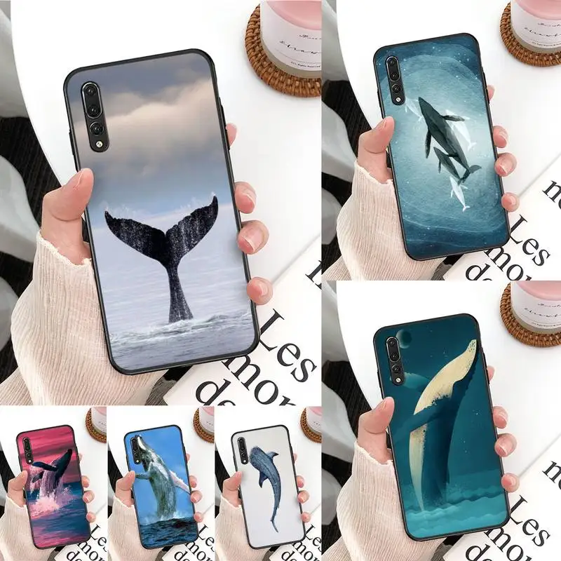 Чехол для телефона с акварельным Китом корпус Huawei Mate 30 Pro P20 P30 P40 pro lite Y7 Y6 2019 чехол