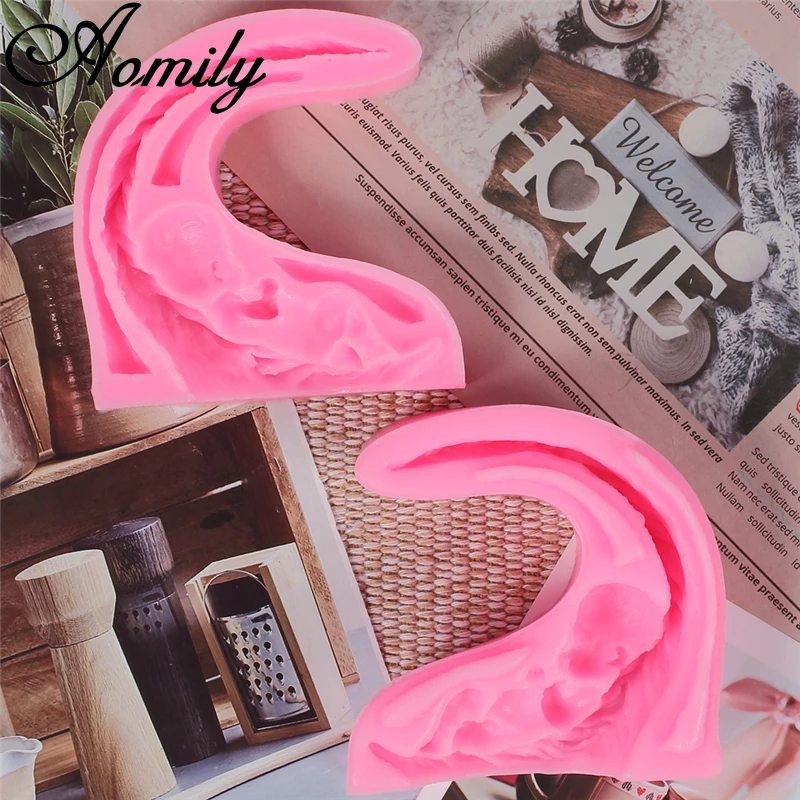 Aomily Wheat Feather Baby Shape DIY Silicone Mold Fondant Molds Chocolate Candy Moulds Cake Decoration Tools Bakeware | Дом и сад