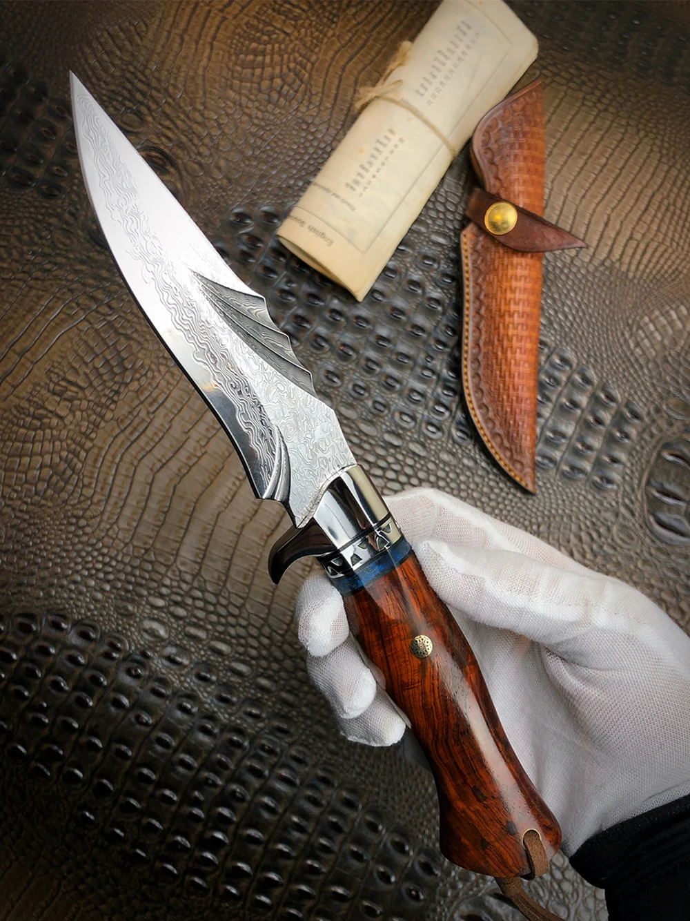 Нож из дамасской стали с фиксированным клинком нож для выживания кемпинга охотничий нож мужской подарок хобби коллекционные предметы