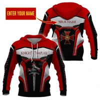 customize your name knight templar hoodie 3d printed hoodies pullover men for women sweatshirts sweater cosplay costumes 02