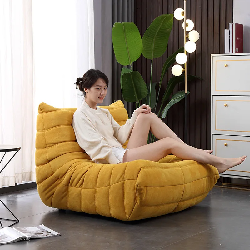 

Nordic Creative Single Sofa Chair Designer Original Cloth Living Room Balcony Art Lazy Caterpillar Leisure Chair Lounge Sofa