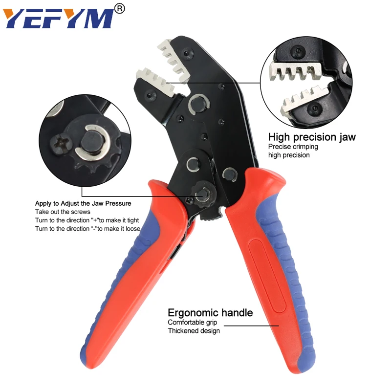 YEFYM SN 48BS обжимные плоскогубцы 0 25 1.5мм2 23 16AWG с tab 2 8 4 6 3 мм Клеммная коробка