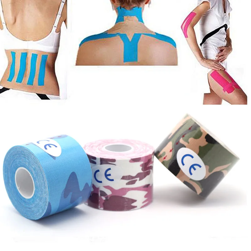 5 см * м Kinesiotape бинт эластичный клей мышцы ленты Футбол кинезиологии спорт лентой