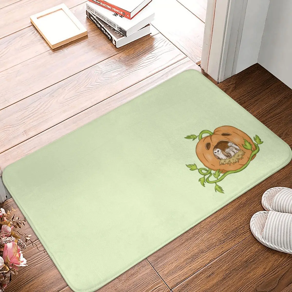 

Прикроватный коврик с рисунком совы для спальни, входной двери, пола для балкона, милый Декоративный Напольный коврик с животными, дверной к...