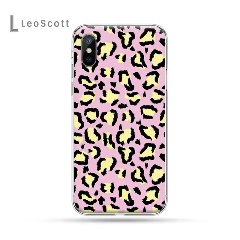

Leopard print fashion cartoon Phone Case For iphone 12 5 5s 5c se 6 6s 7 8 plus x xs xr 11 pro max
