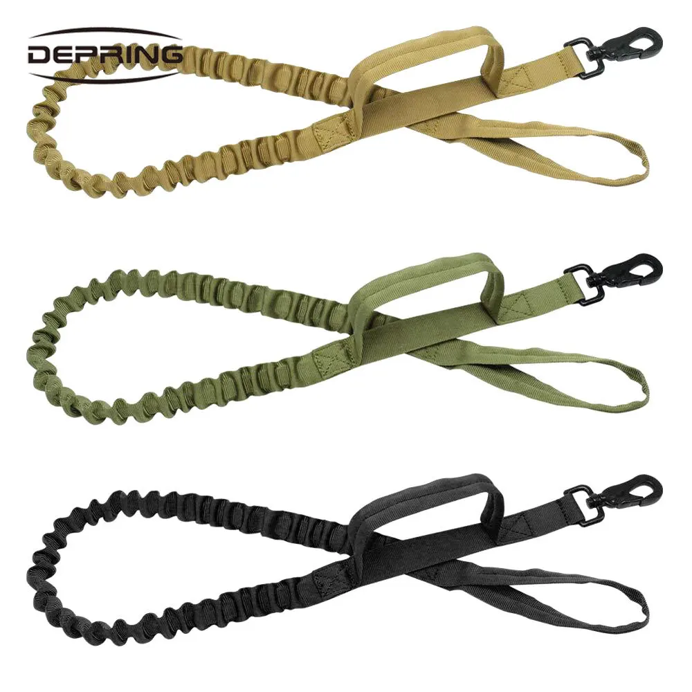 

Тактический Молл тренировочный банджи собачий поводок Военный полицейский тренировочный поводок для собак веревка с 2 ручками управления ...