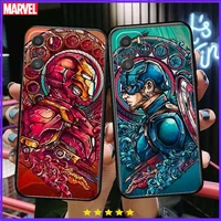 marvel hero luxury for xiaomi redmi note 10s 10 9t 9s 9 8t 8 7s 7 6 5a 5 pro max soft black phone case