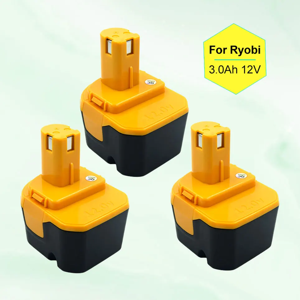 

2021, 3 шт., Φ 12 В, 3000 мАч, аккумулятор, подходит для Ryobi, power tools
