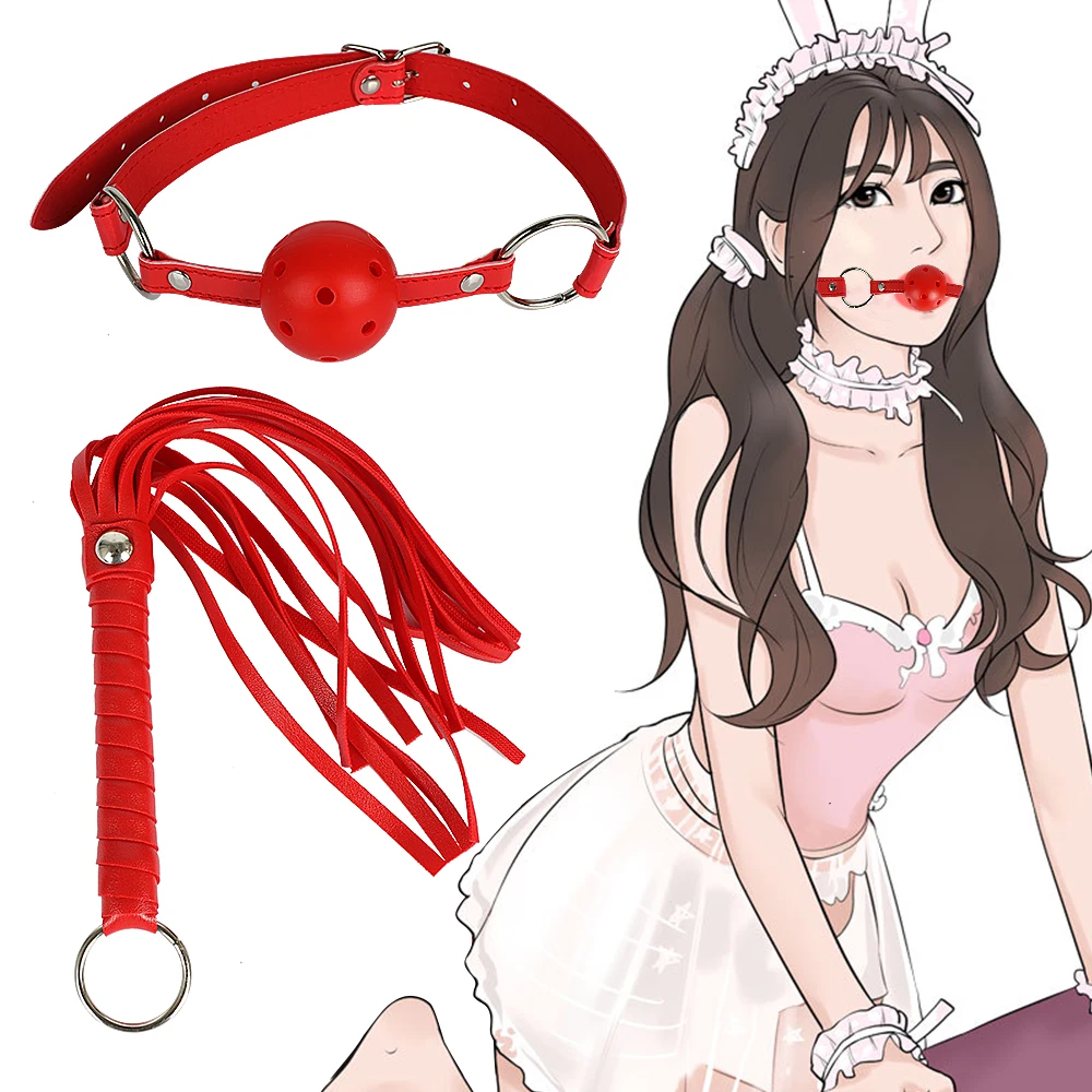 Кляп и веревка из искусственной кожи сексуальные кожаные кляп для пар игры SM