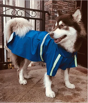 Водонепроницаемый пончо pet Светоотражающий плащ в полоску для всех товары для домашних собак