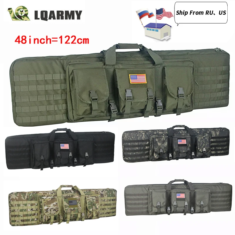 

122 см телефон, сумка, двойная длинная винтовка, тактическая винтовка, рюкзак, транспортный чехол, запираемое отсек, пистолет, огнестрельное о...