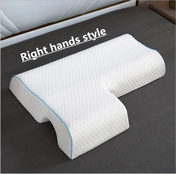 Right hand style Кровать Клин подушка для любовника и сна, поддерживающая Пена Подушка для головы, пены памяти парные подушки - Цвет: Right hand style