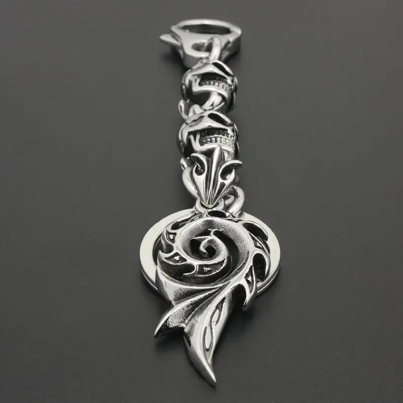 Мужской брелок рокер из нержавеющей стали 316L с уникальным этническим рисунком