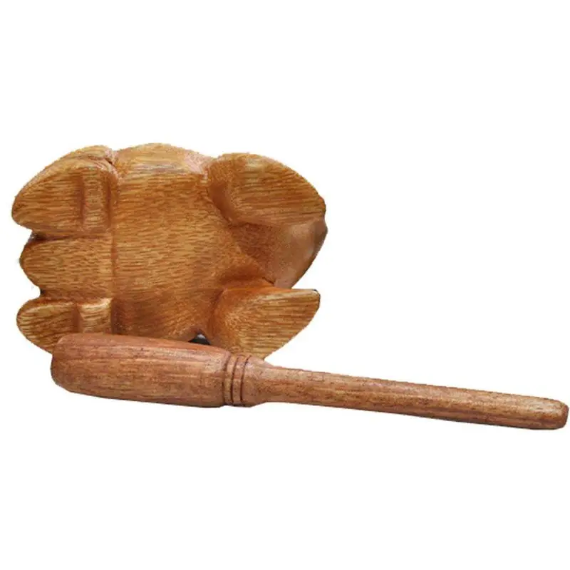 BESTMedium 4 дюйма деревянная лягушка Guiro Rasp музыкальный инструмент тон блок|Статуэтки