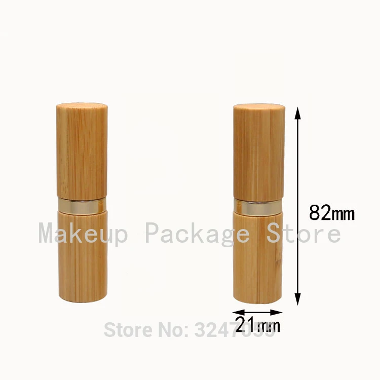 

4.5G 20pcs/lot Gold Bamboo Wooden Lipstick Tube, Empty Top Grade Lip Balm Sub Package, DIY High-end Bamboo Lipstick Container