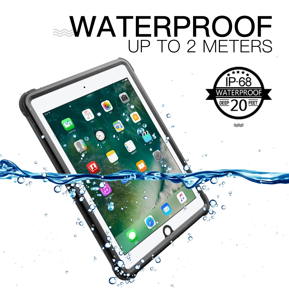Водонепроницаемый чехол для iPad 9 7 2017 2018 ударопрочный пылезащитный планшета с