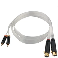 hifi occ silver plated rca to xlr cable high quality dual rca to dual xlr audio cable shileded for amplifier mixer
