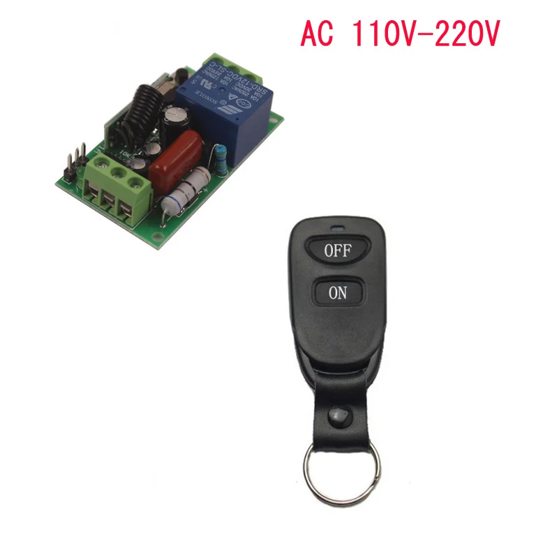 220V 110V Wireless Remote Control Light Switch 10A Relay Output Radio 1 Channel Receiver Module 0-50M Transmitter |