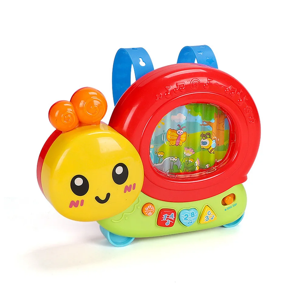 

Baby Educational Toy Mini Snail with Music Sound & Flashing Light Car Toy Little Snail Cartoon Design Gift for Baby