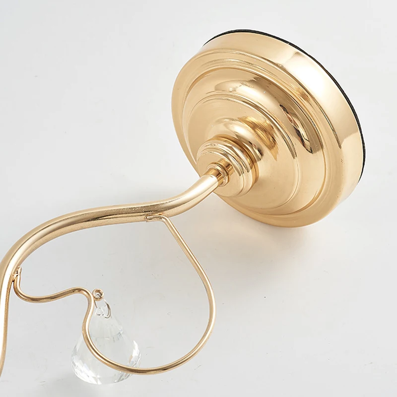 Подсвечник в форме сердца с золотыми кристаллами | Дом и сад