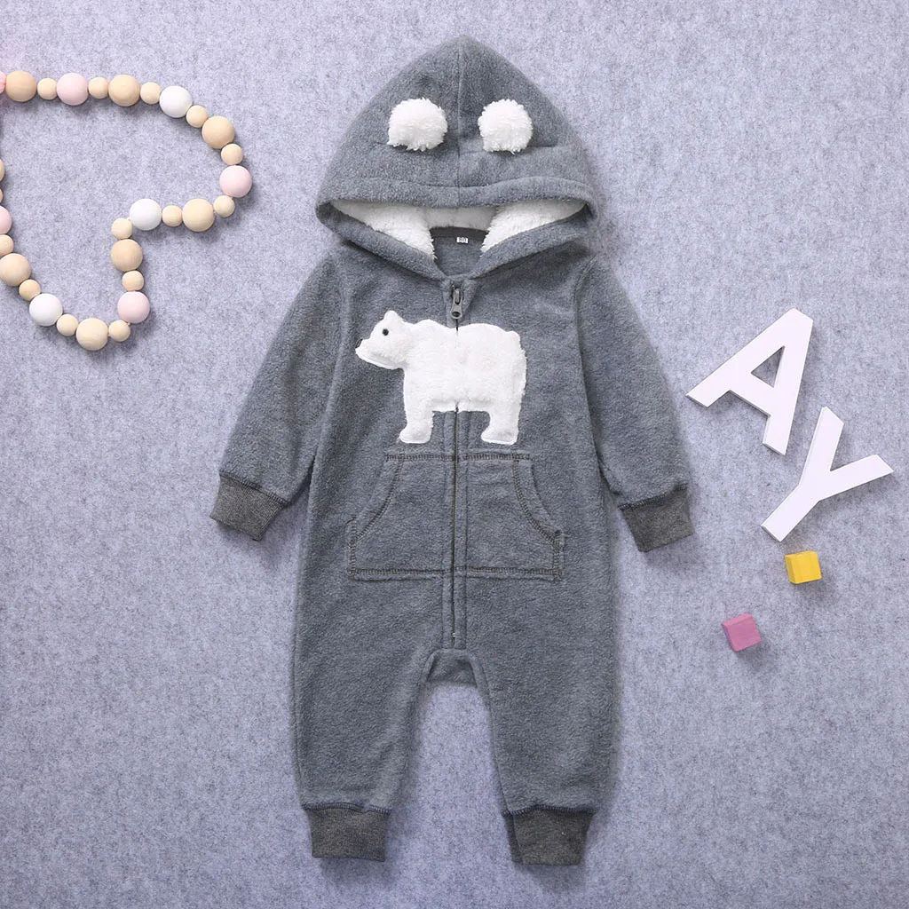 SAGACE/Теплый хлопковый зимний комбинезон для новорожденных младенцев одежда