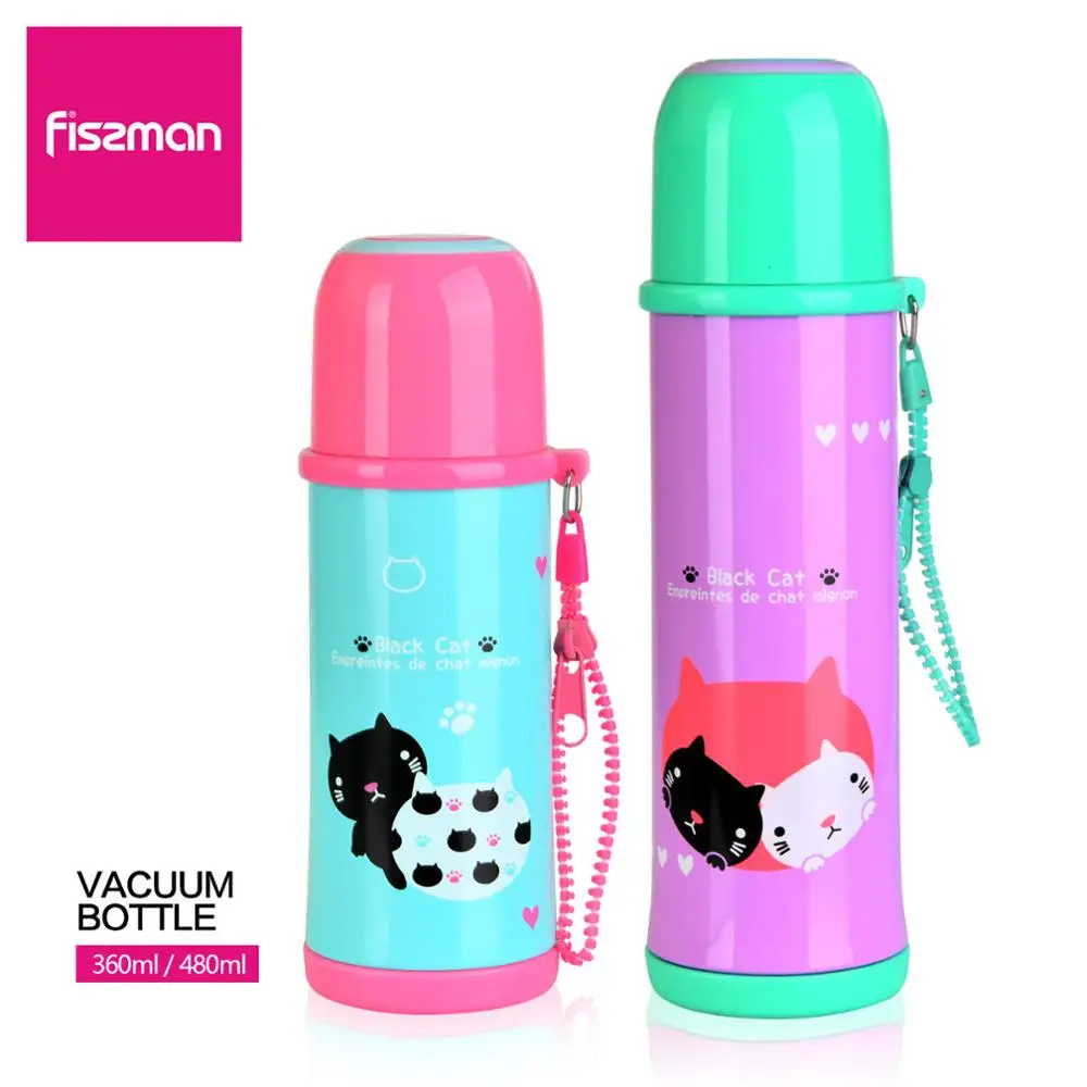 FISSMAN Cartoon Vacuum Bottle 360ml-480ml Double Wall Stainless Steel Women Kids Thermos Flask | Дом и сад