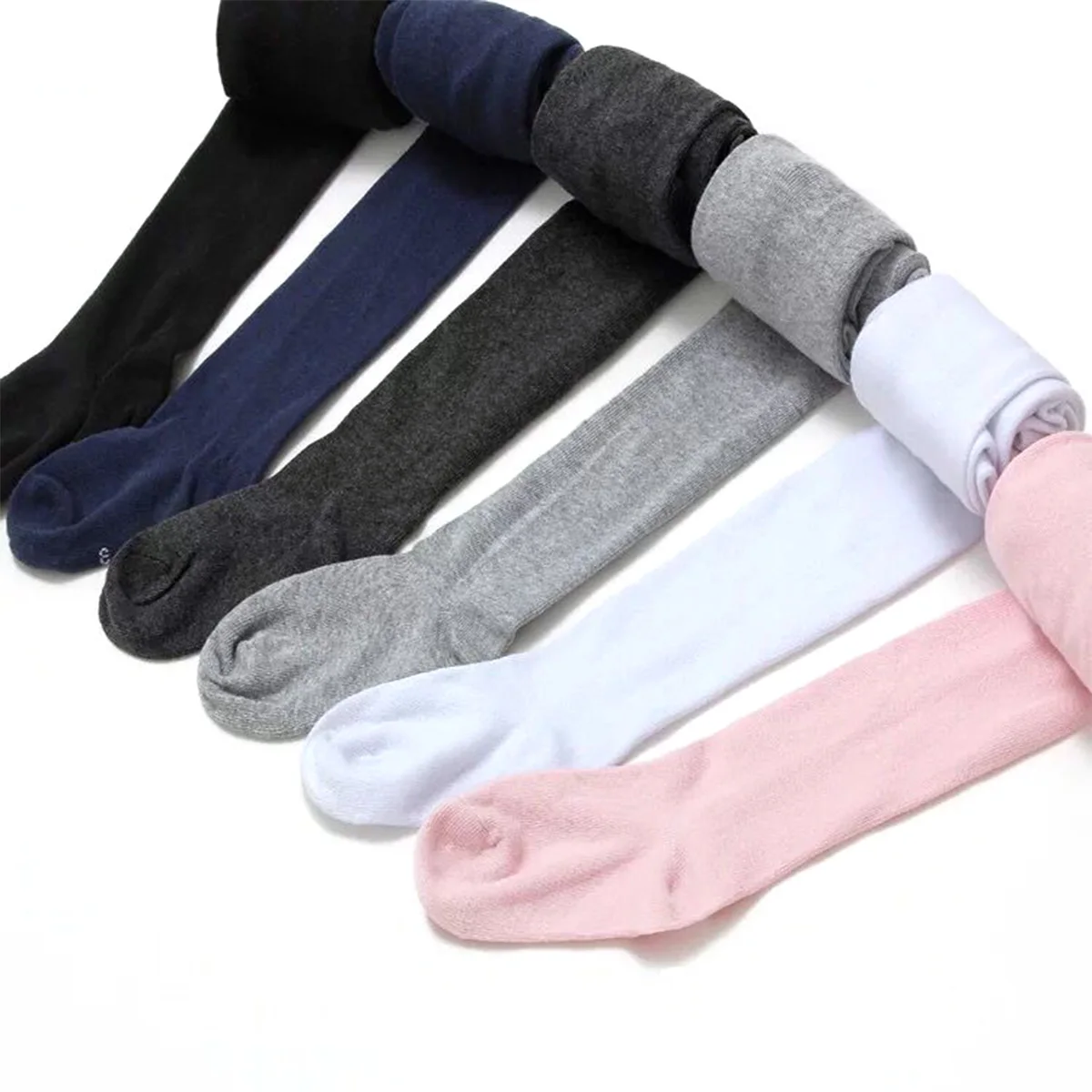 

Kids Girls Panty-Hose Solid Color High Waist Pantihose Leggings for Toddler Girls