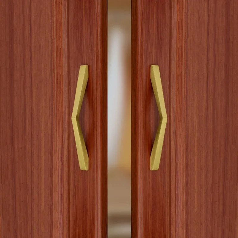 Ручки для кухонных шкафов 6 шт./лот золотые латунные ручки дверей ящиков/комодов