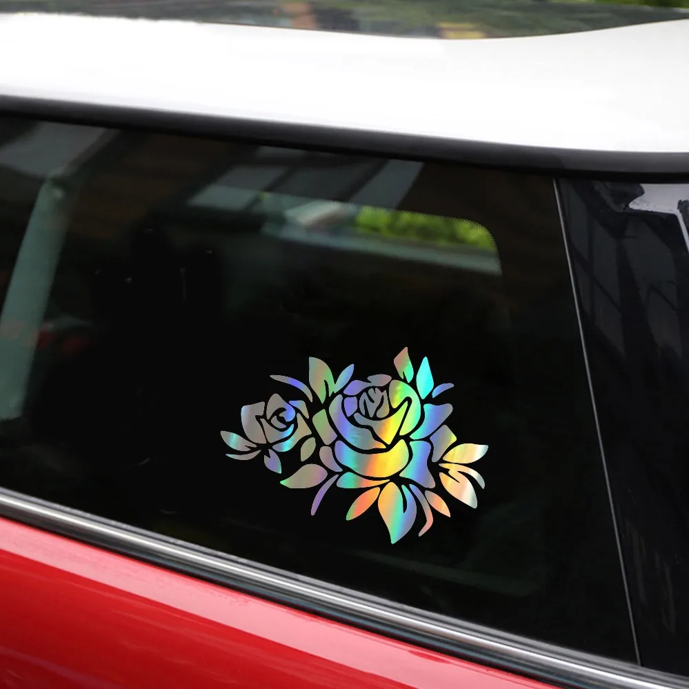 

Bumper Sticker Beautiful Flowers Series Rose Lotus Flower Vinyl For Car Body Window Stickers KK16*16cm
