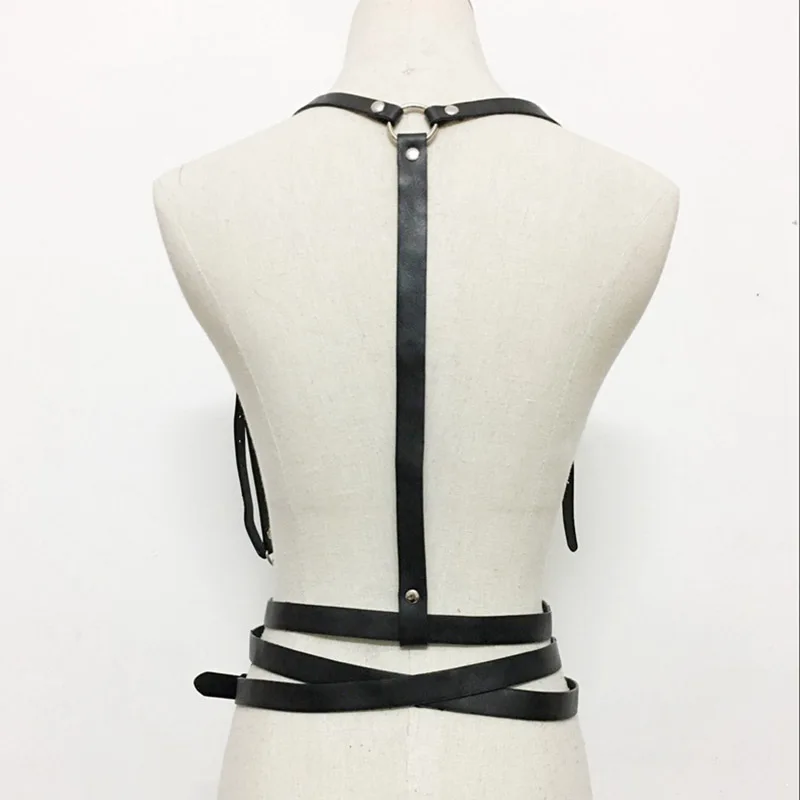 

Punk Harajuku Leather Sculpting Harness Women Bondage Cage Garter Women Straps Female Goth Erotic Waistband Body Suspenders