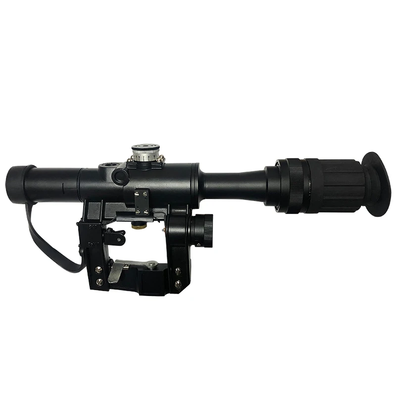 Тактический прицел типа PSO 4x24 с красной подсветкой гравировкой стекла для