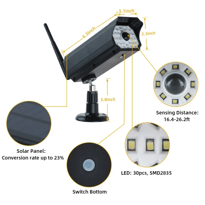 Муляж камеры наружная Водонепроницаемая домашняя камера на солнечной энергии