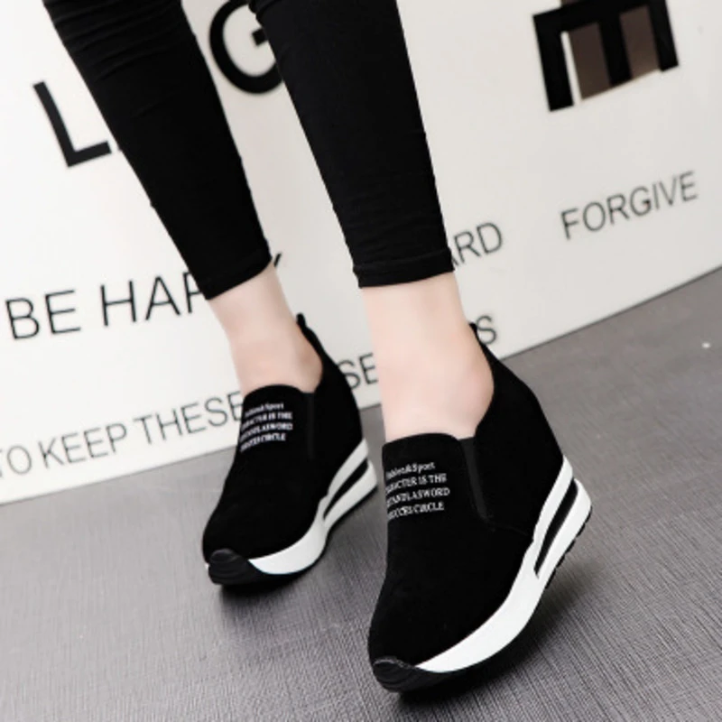 Кроссовки женские на платформе 8 см повседневная обувь для бега толстой подошве