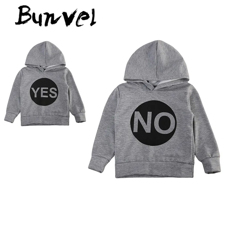 Bunvel/одежда Мама и я толстовка с капюшоном длинными рукавами для новорожденных