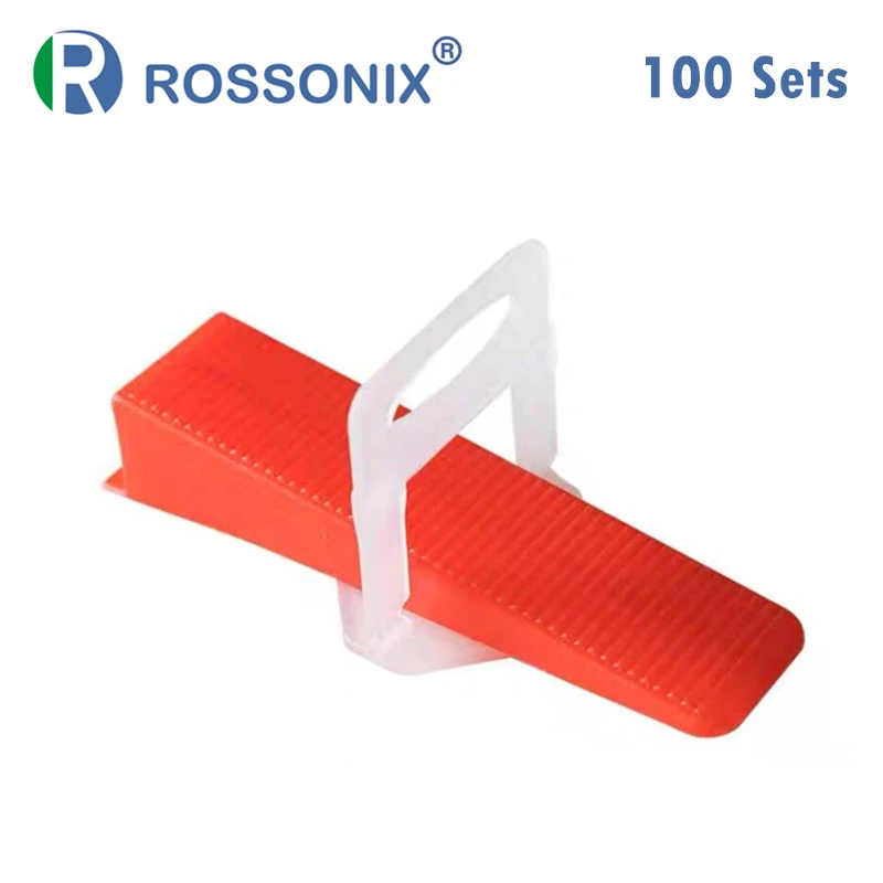 

Профессиональная система выравнивания плитки, строительный инструмент для выравнивания керамической плитки (1,5 мм, 100 зажимов + 100 клиньев)