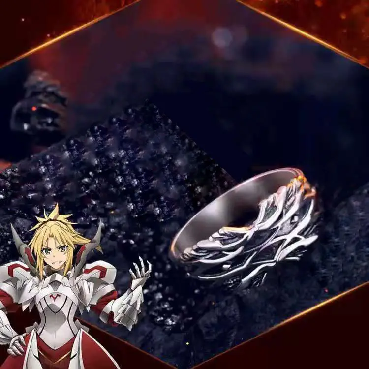 Fate Grand Order Косплей кольцо на палец Apocrypha Мордред кольца S925 Серебряное Модные