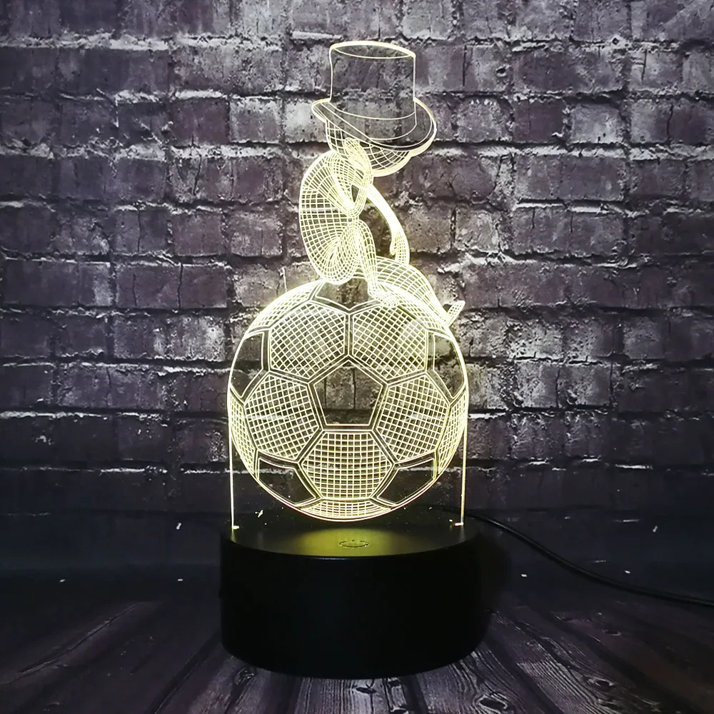 2020 креативный спортивный стиль 3D USB Светодиодная лампа взять шляпу дети сидеть