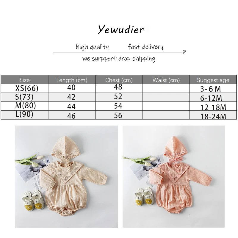 Newborn Girl Jumpsuit Clothes Cute Lace Triangle Collar Romper Infant Baby Long Sleeve Cotton Playsuits Toddler Outfits Hot Sell | Мать и