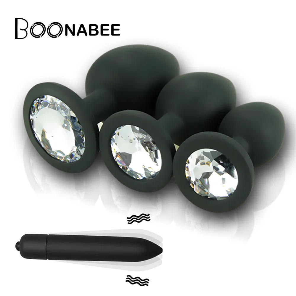 Силиконовая Анальная пробка пуля вибратор секс игрушки для мужчин/женщин мужчин