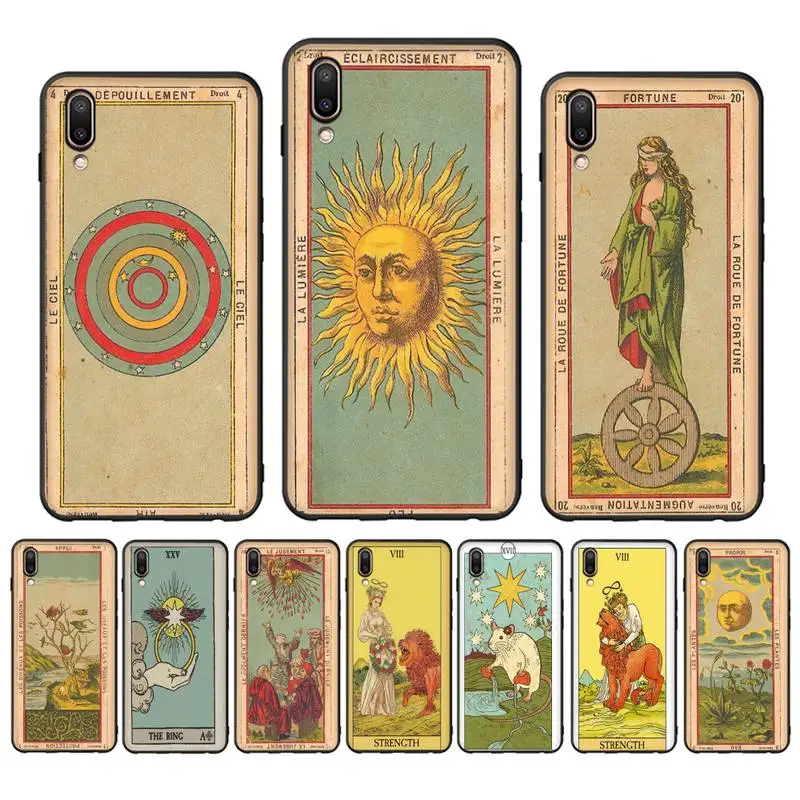 

Tarot Cards Reading Phone Case Case For Oppo Reno Realme C3 6Pro Cover For vivo Y91C Y17 Y19 Funda Capa