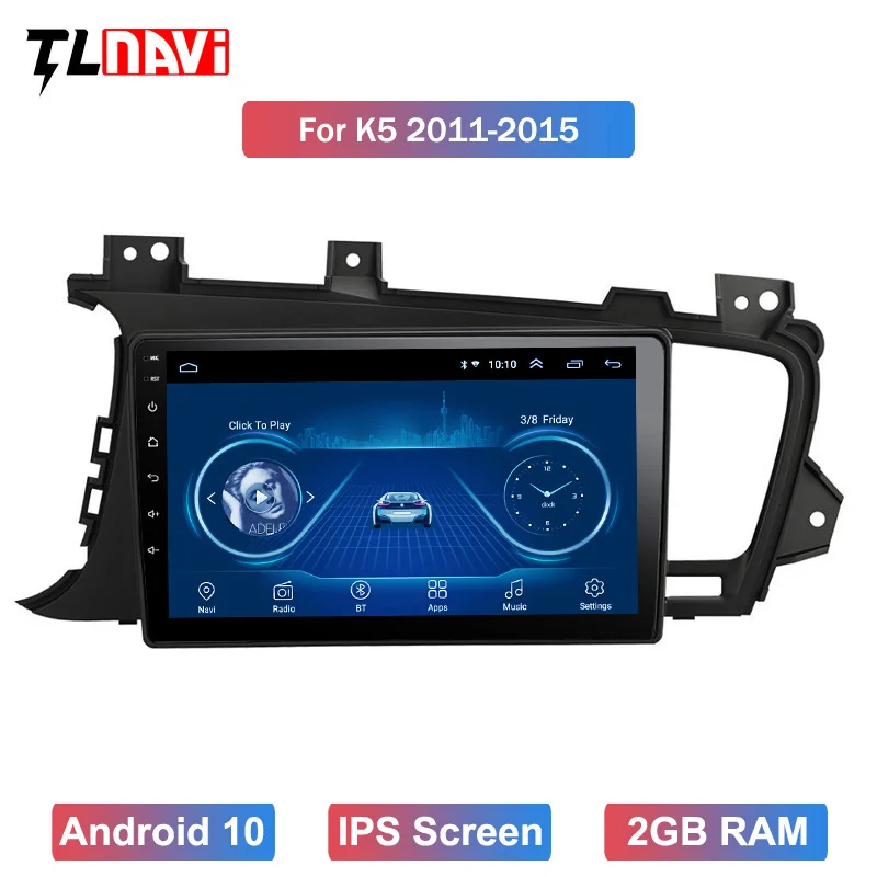 Автомобильный радиоприемник 9 дюймов IPS 2.5D экран Android 10 для Kia k5 2011 2012 2013 LHD dvd GPS