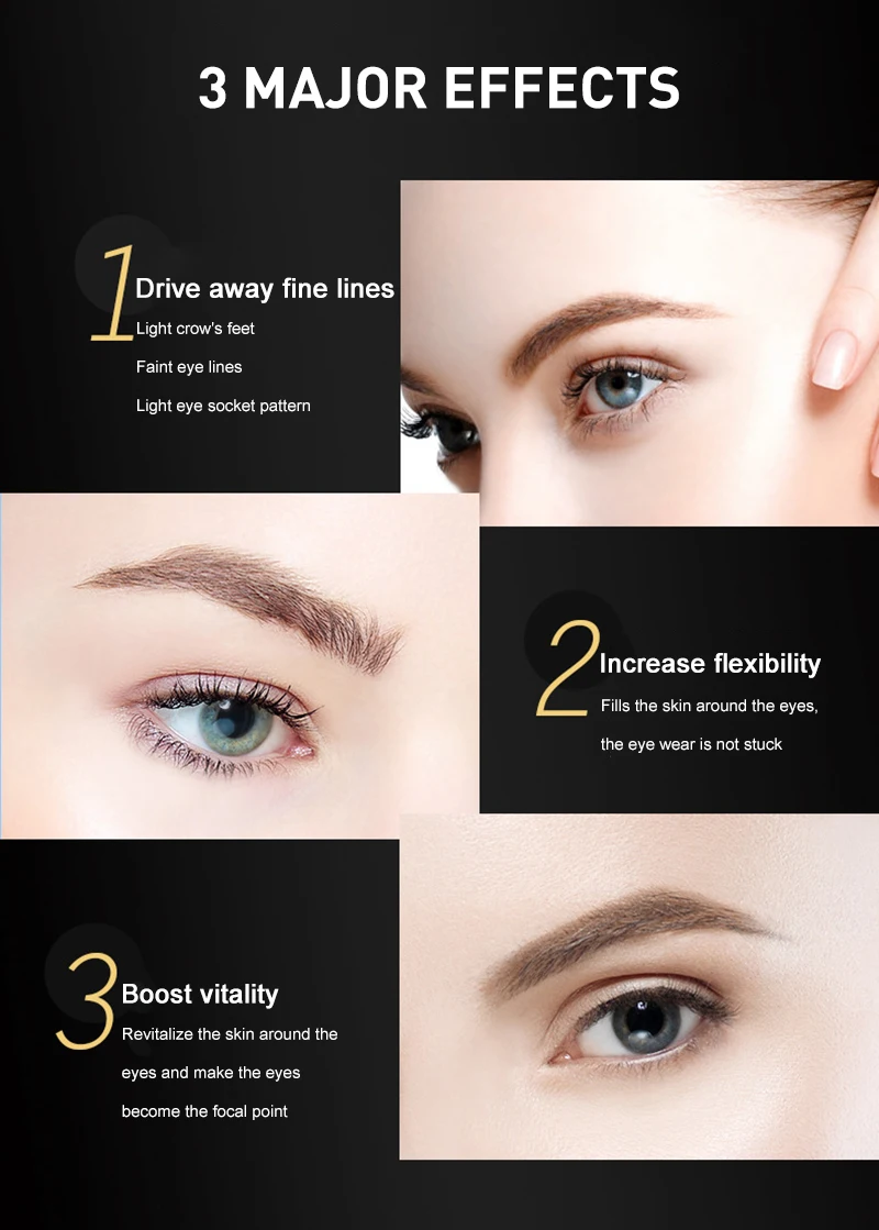 

24K Gold Crystal Collagen Eye Mask Moisturizing Gel Eye Patches To Remove Eye Bags Dark Circles Anti- Wrinkle Skin Care TSLM2