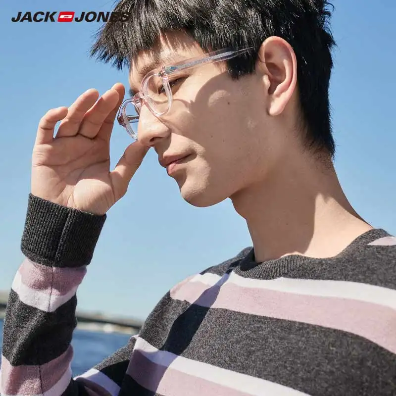 Мужской полосатый свитер JackJones пуловер с круглым вырезом Удобный Повседневный