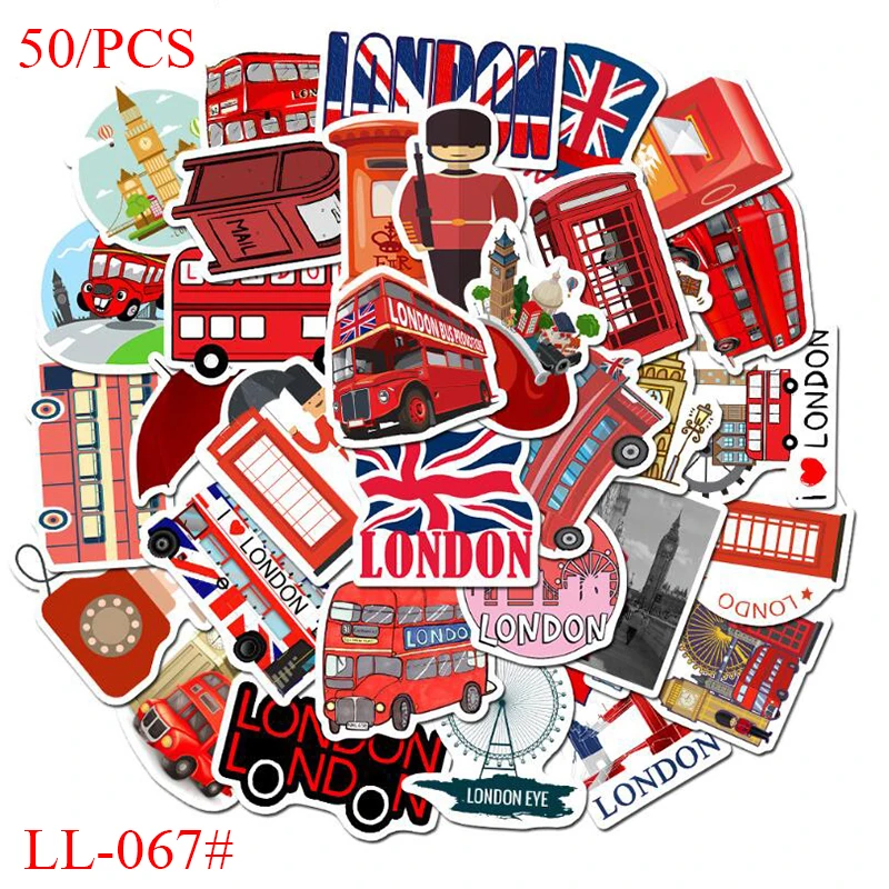 50/шт. Красный ПВХ персональный мультфильм Граффити стикер стена велосипед