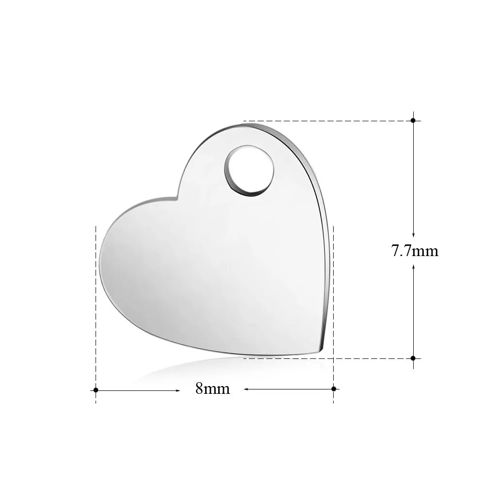 Модные подвески в виде сердца из полированной нержавеющей стали 10 шт. | Украшения