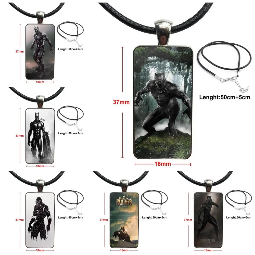 Черная пантера смотреть для женщин девочек мода стекло кабошон ожерелье с себе