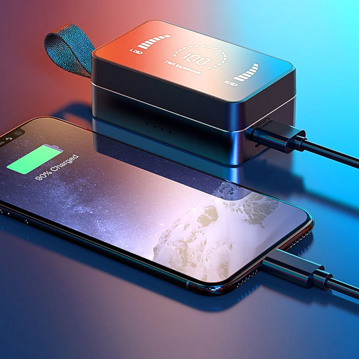 

TWS Earphone Wireless Bluetooth Headphones 3500Mah AI Control Gaming Headset Stereo bass With Mic Noise Reduction