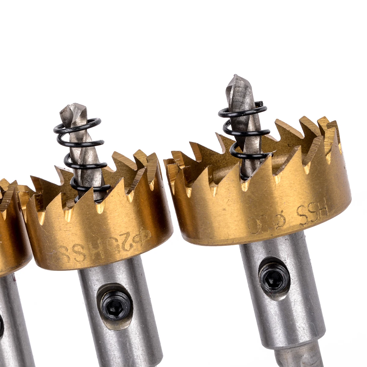 

5pcs Carbide Tip HSS Hole Saw Drill Bits Set Stainless Steel Metal Wood Cutter Tool 16-30mm for Installing Locks