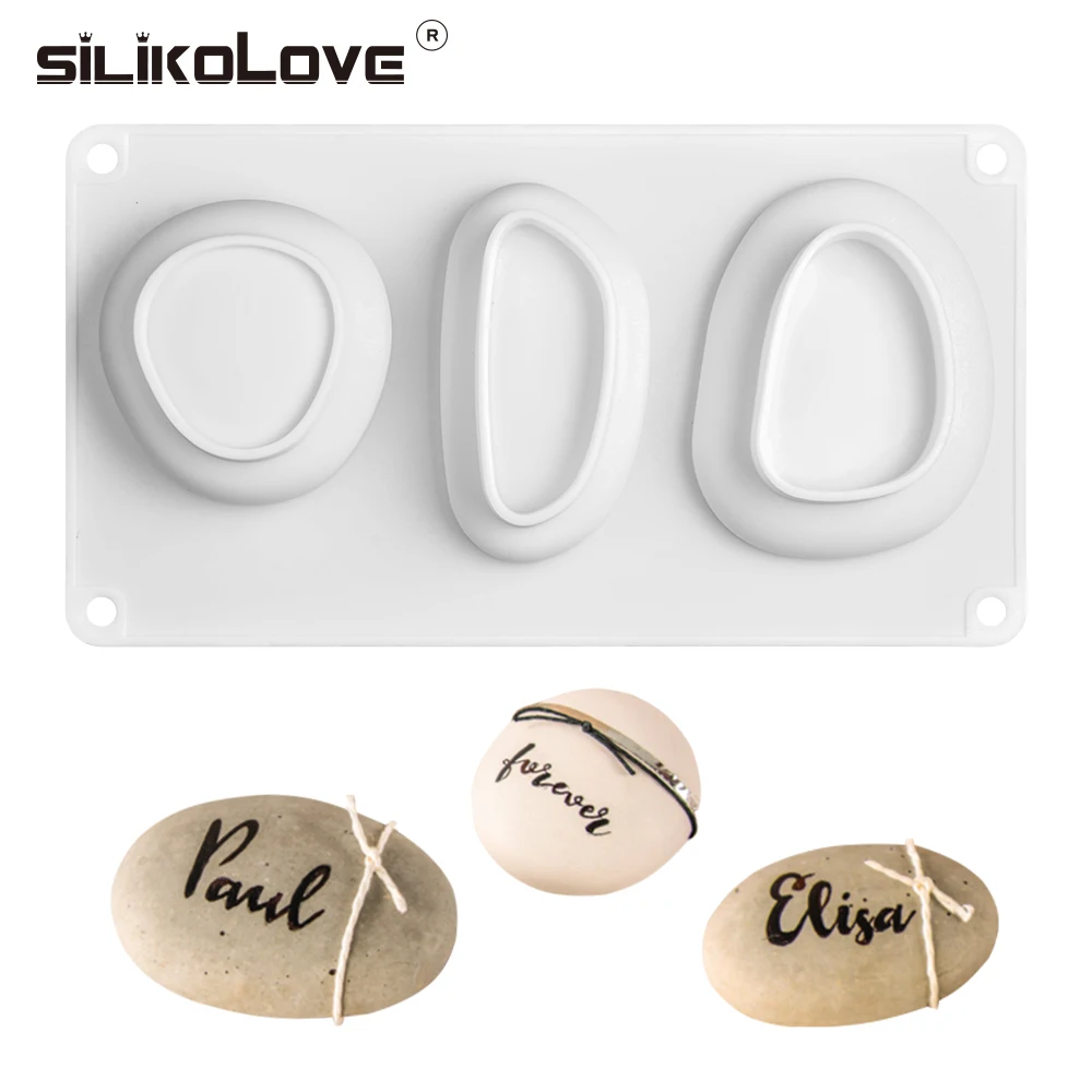 SILIKOLOVE 3 полости самодельные формы для глины из камня силиконовая форма глина