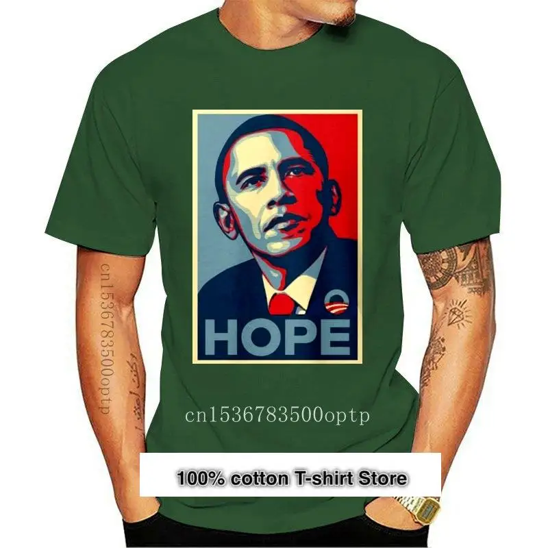 

Camiseta clásica para hombre, camisa con estampado de Barack, Hope, póster